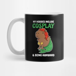 My hobbies include Cosplay and being awkward cartoon Capybara Mermaid Mug